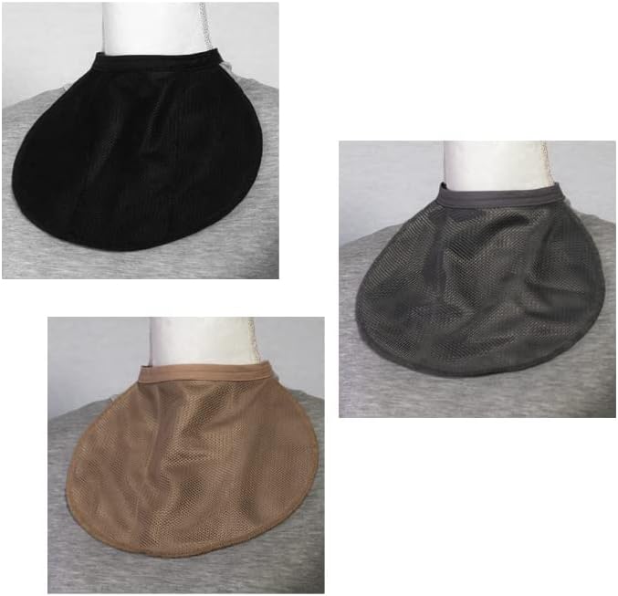 Breathable Laryngectomy & Tracheostomy Neck Stoma Guard Cover Color Variety Pack (3 PCS) (Black, Gray, Beige)