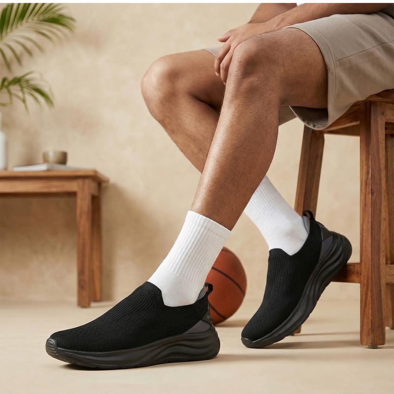 Image of WALKAROO Men's Sports Shoe |Gym,Training,Walking,Jogging,Casual Shoes for Men|Breathable Knit Slip-On Shoes |ONG97011