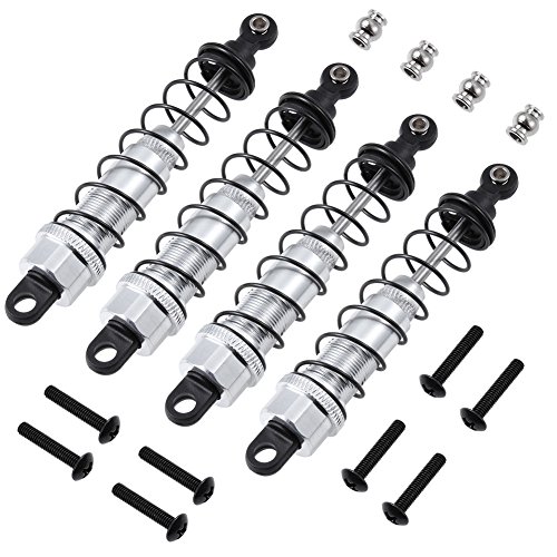 4-Pack HobbyPark Aluminum Front & Rear Shock Absorber Assembled for AXIAL SCX10 Option Hop-Up Parts Replacement
