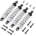 Hobbypark 4-Pack Aluminum Front & Rear Shock Absorber Assembled for AXIAL SCX10 Option Hop-Up Parts Replacement
