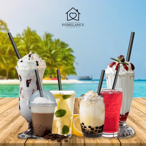400 pitillos jumbo negros para smoothies 25 cm miniatura 5