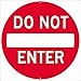 NMC TM132J DO NOT Enter Sign ? 30 in. Square Heavy Duty Reflective Aluminum Traffic Sign, White Text on Red Base