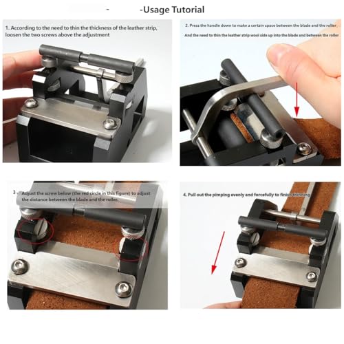 Coupe-bordure en cuir biseauteur de bureau réglable de précision - 5