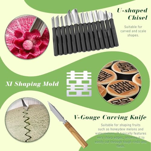 Krbnk 80-Piece Fruit Carving Set