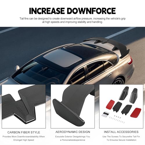 JMTBNO 54-Inch Universal Rear Spoiler | Carbon Fiber Style Wing - Image 6