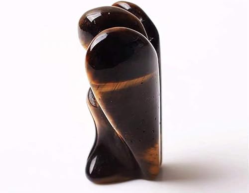 Miniatura 5 de Piedra curativa de ángel de bolsillo tallada a mano con ojo de tigre, piedra preciosa natural, cuarzo, estatua curativa de 3 pulgadas (ojo de tigre