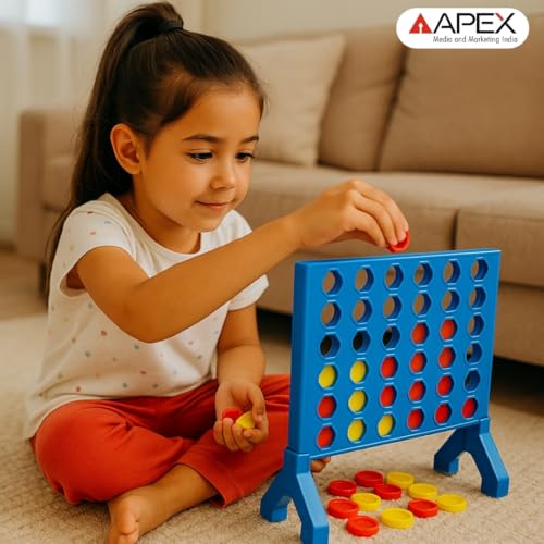 Image of Select 4 - 4 in a Row Strategy Board Game for Kids & Family | Classic 2-Player Puzzle & Logic Game | Indoor Fun & Travel-Friendly Toy for Boys & Girls