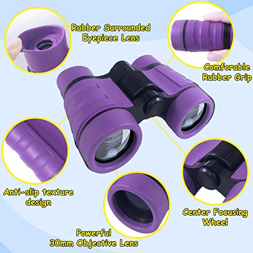 Image of Binoculars for Kids Toys Gifts for Age 3-12 Years Old Boys Girls Kids Telescope Outdoor Toys for Sports and Outside Play Hiking, Bird Watching, Travel, Camping, Birthday Presents (Purple) | Toys Gifts for Age 3-10+ Years, Boys Girls Telescope, Outdoor Sports & Bird Watching, Birthday Presents