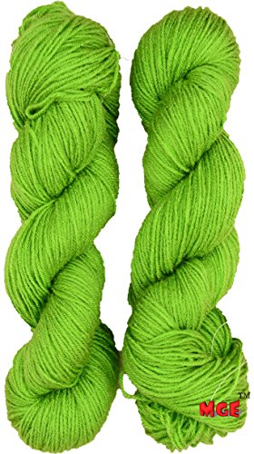 Image of M.G ENTERPRISE Brilon Green 400 gm Hand Knitting Wool /Art Craft Soft Fingering Crochet Hook Yarn, Needle Acrylic Knitting Yarn Thread Dyed