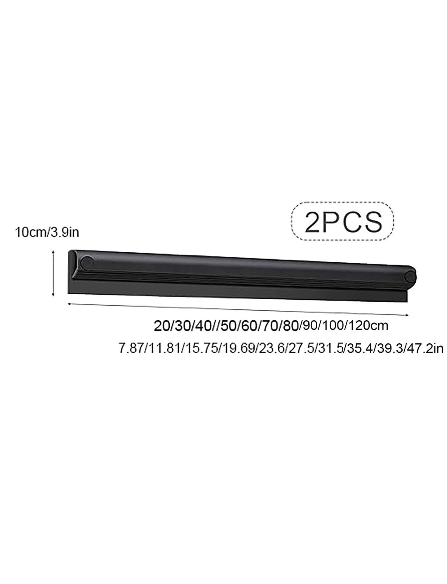 Uchwyt na bilety Tab Grabber, Zestaw 2 aluminiowych uchwytów na paragony w kolorze czarnym, różne rozmiary(31.5in)