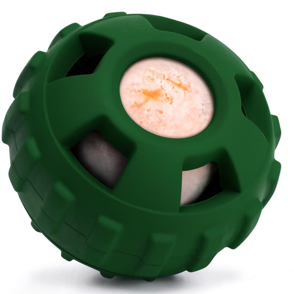 Yipetor Frozen Woof Pupsicle Freezable Chew Toy – The Cool Treat Dispenser Every Dog Loves (Green, Small)