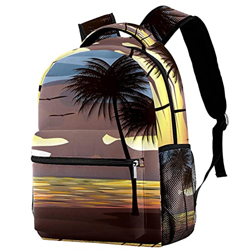 Sac à dos d'écolier violet motif animaux pour homme et femme multicolore