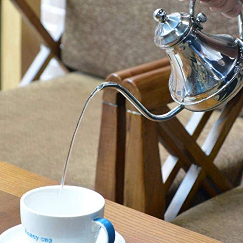 cjcaijun Máquina de café expreso 304 Acero Inoxidable Goteo Cafetera caño Largo Cuello de Cisne hervidor de Agua Barista… - Imagen 5