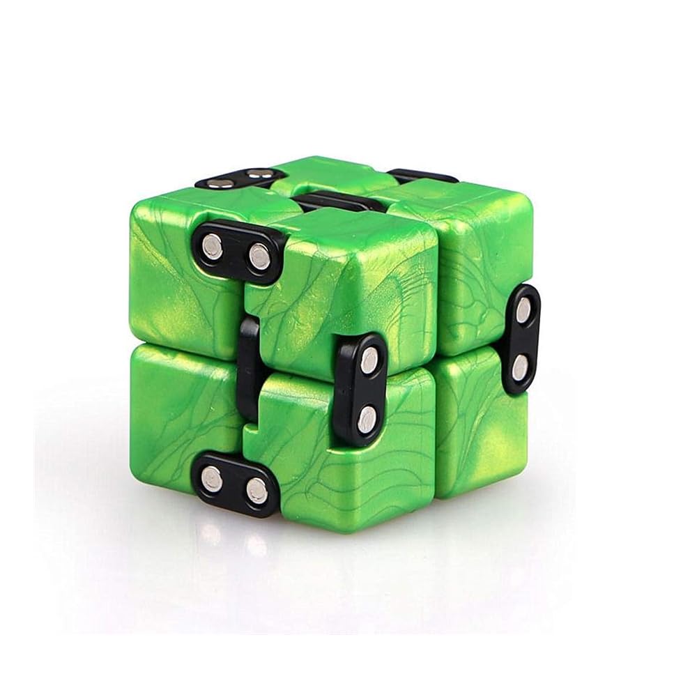 XMDCuber QY Toys Infinity Cube Fidget Toys,Hand Killing Time Transform Cubes Best for Stress and Anxiety Relief (Emerald Green)