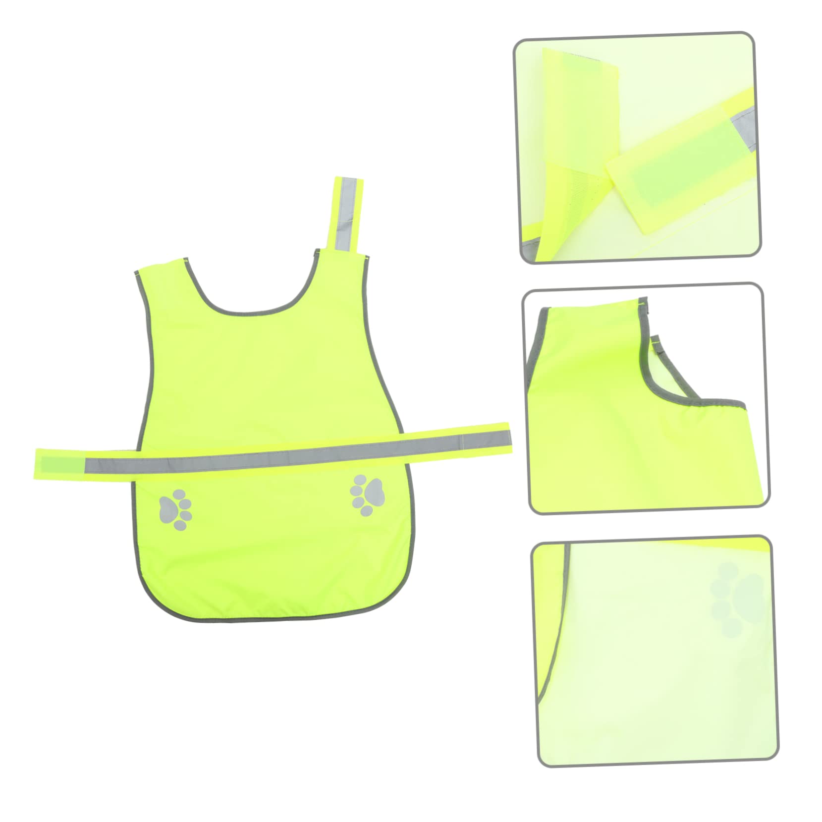 Mipcase 5piezas Chaleco Reflectante para Perros Ropa Decorativa para Mascotas y Práctico para Paseos y Viajes Oxford y Fluorescente Talla