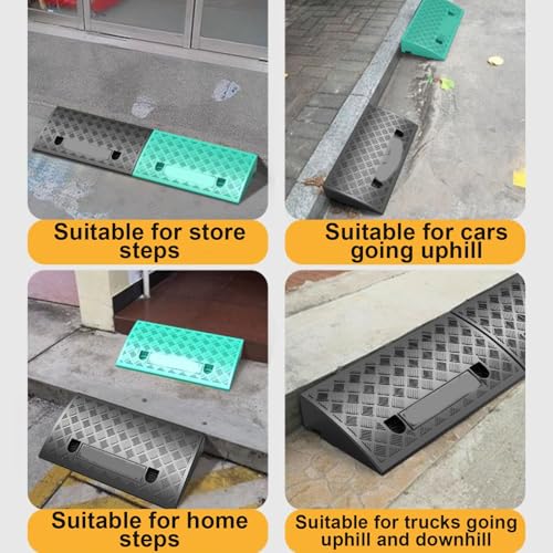 Rampa resistente para bordillos, PVC antideslizante verde miniatura 6