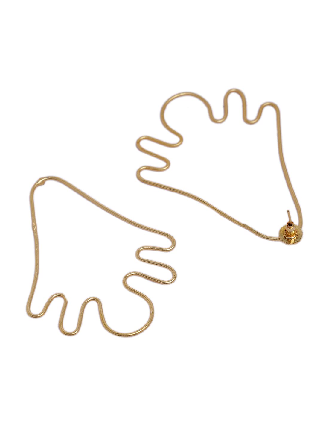 ShoshaaGeometric Lightweight Big Drop Earrings For Women | Hypoallergenic wire style Earrings for girls teens | Gold Plated Chic earrings infinity spiral style | Hoop style earring