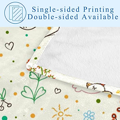 Couverture douce oiseaux et fleurs pour des moments cocooning - 5