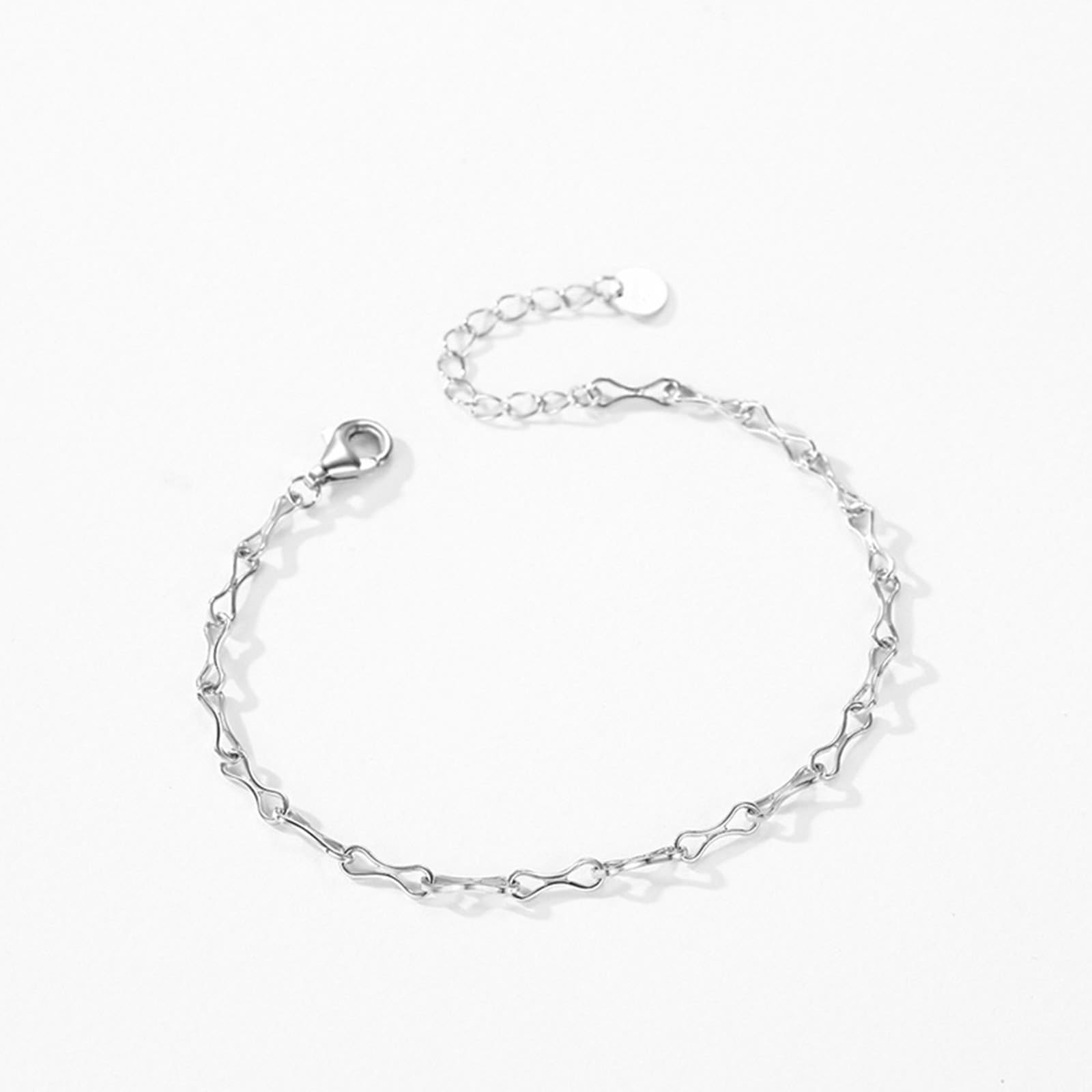 KnSam Pulseras de oro 750 de 18 quilates para mujer, joyas de oro auténtico, brazalete infinito para mujer, pulseras PT950 Platinum