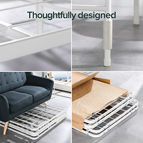 Image of Zinus SmartBase Tool-Free Assembly Mattress Foundation, 14 Inch Metal Platform Bed Frame, No Box Spring Needed, Sturdy Steel Frame, Underbed Storage, White, King
