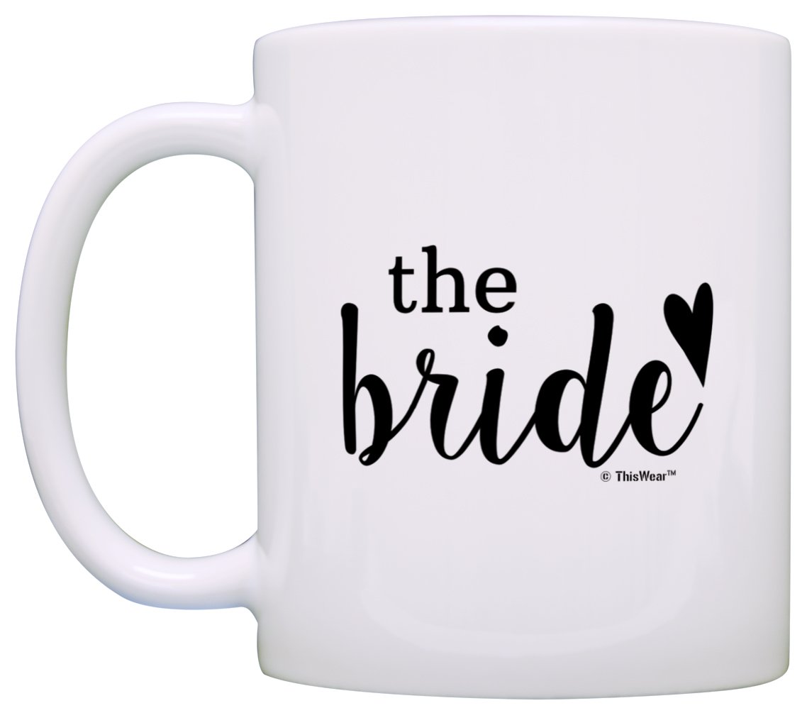 Bridal Shower Gifts Bride and Groom Wedding Gift Ideas 2 Pack Gift Coffee Mugs Tea Cups White