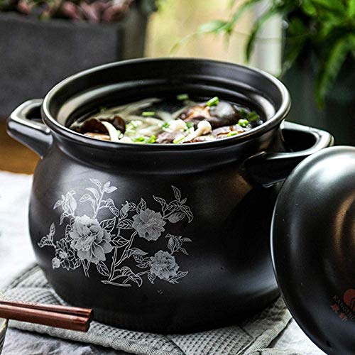 Cocotte en terre cuite noire grand format pour une cuisson lente parfaite