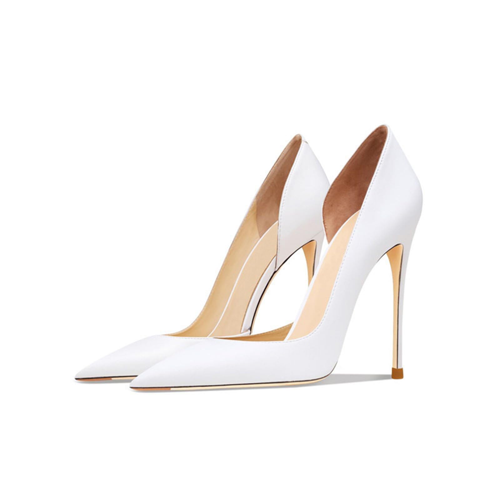 Scarpe da Sposa da Donna da 4,7 Pollici con Punta a Punta Sexy Tacchi Alti Scarpe da Sposa per Feste da Lavoro