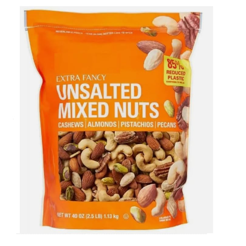 Unsalted Mixed Nuts, 2.5 Lbs