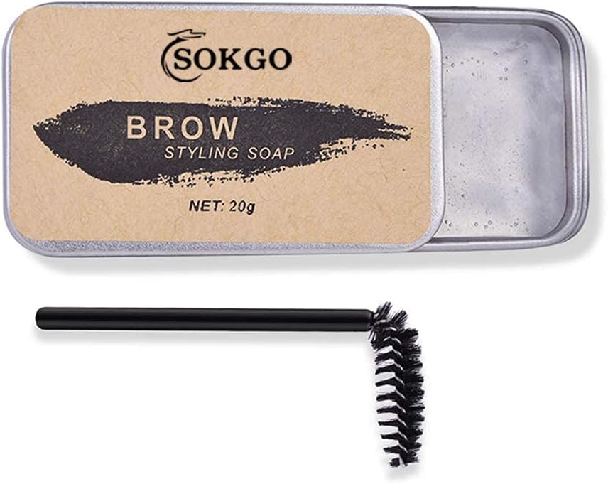 Eyebrow Soap, 3D Brows Styling Soap, Transparent Long Lasting Natural Eyebrow Wax Eyebrow Gel