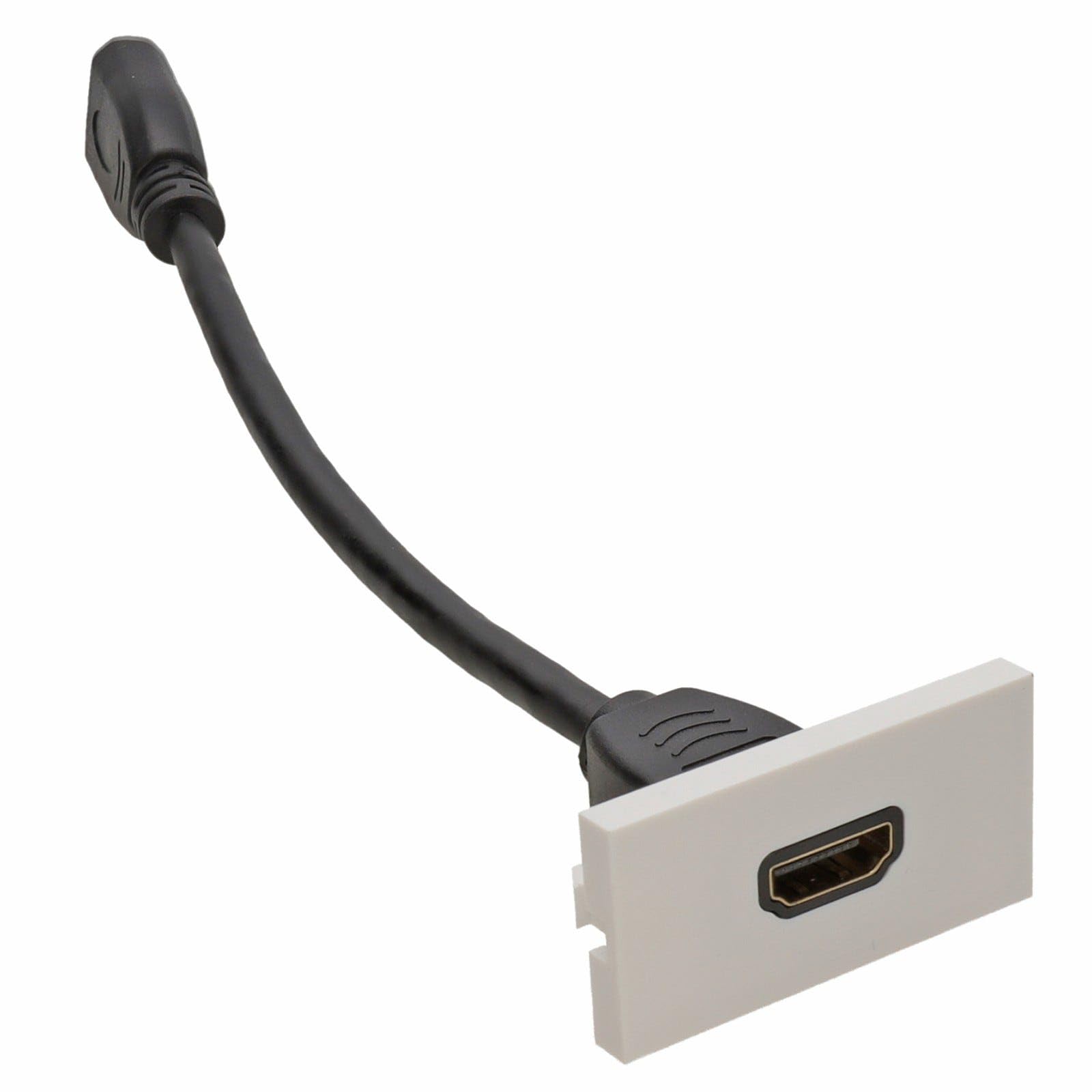 Kenable Ready Made Faceplate Module 3D Hdmi 2.0 Socket Panel Mount Stub 15Cm 4K@60Hz