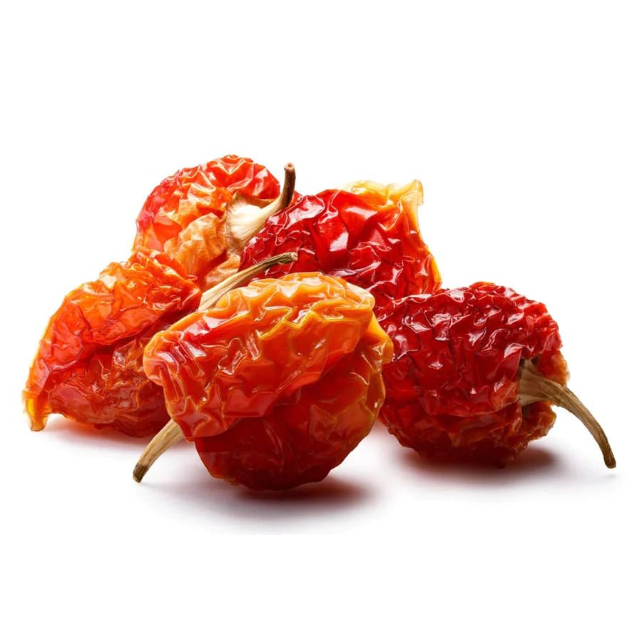 NY SPICE SHOP Habanero Chili - Dried Habanero Chili – Whole Habanero Peppers - Chile Habanero - Chili Peppers Habanero - Habanero Chiles- Spicy Hot Flavor - 8 Ounce