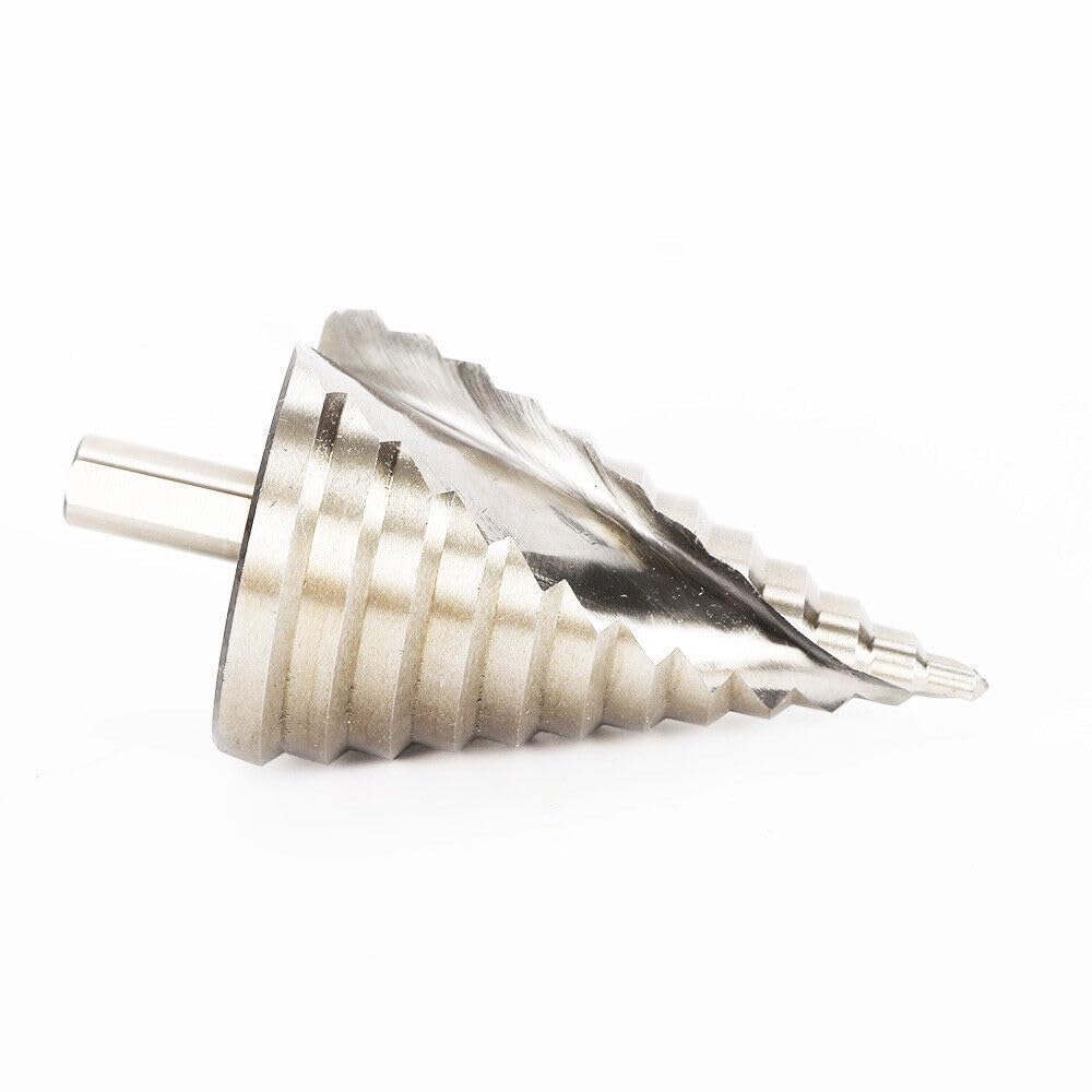 Punta per trapano a gradini, 6 mm – 60 mm, HSS conico, in metallo, legno, plastica, argento