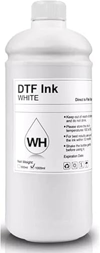 Blanco 1PK 1000ML Premium Base de Agua Digital Tinta Recarga de Tinta para Directo a Impresoras de Película con Epson cabezal de impresión L1800