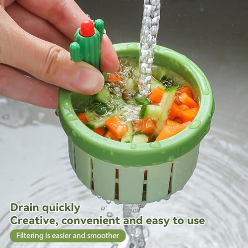 Colador para fregadero de cocina con cesta automática y espaciador miniatura 5