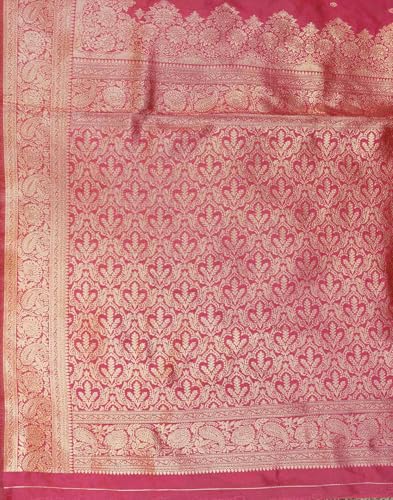Image of SIRIL Women's Silk Jacquard Banarasi Saree With Unstitched Blouse Piece