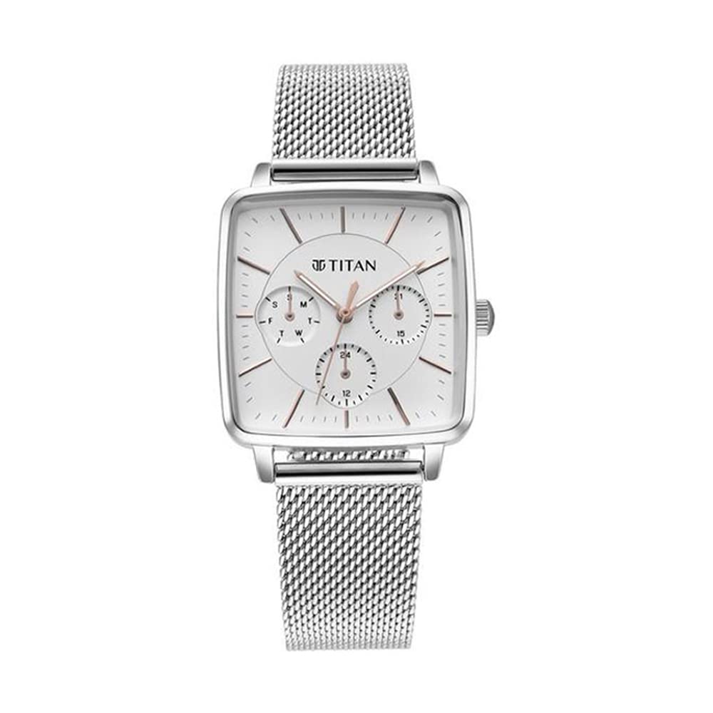 Titan Avant Garde Silver Dial Quartz Multifunction Stainless Steel Strap Watch for Women-NS95176SM01 (B0B6P922CB) Amazon Price History, Amazon Price Tracker