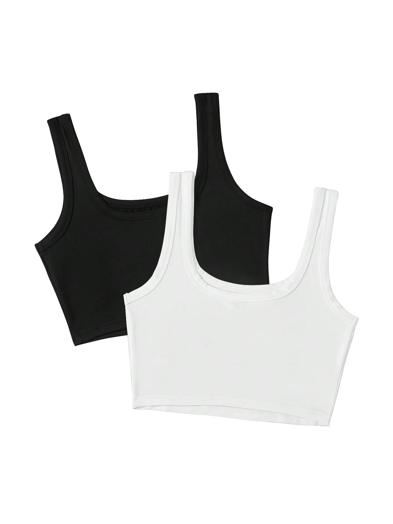 Toochki Tops for Women Crop Top for Women's Tank Activewear Tee Sports Casual Cotton Camisole Pack of 2 Combo-picture-38
