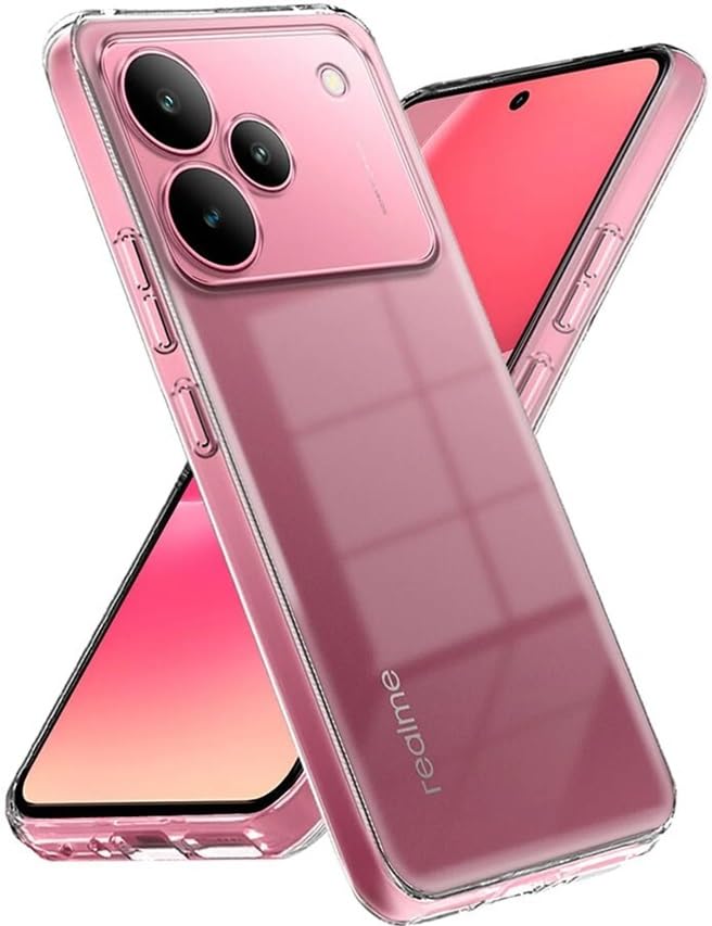 Image of REALCASE Silicone Back Cover Case, Scratch Resistant Protective Crystal Clear Transparent Shock Proof Back Cover Case for Oppo Realme P4 5G