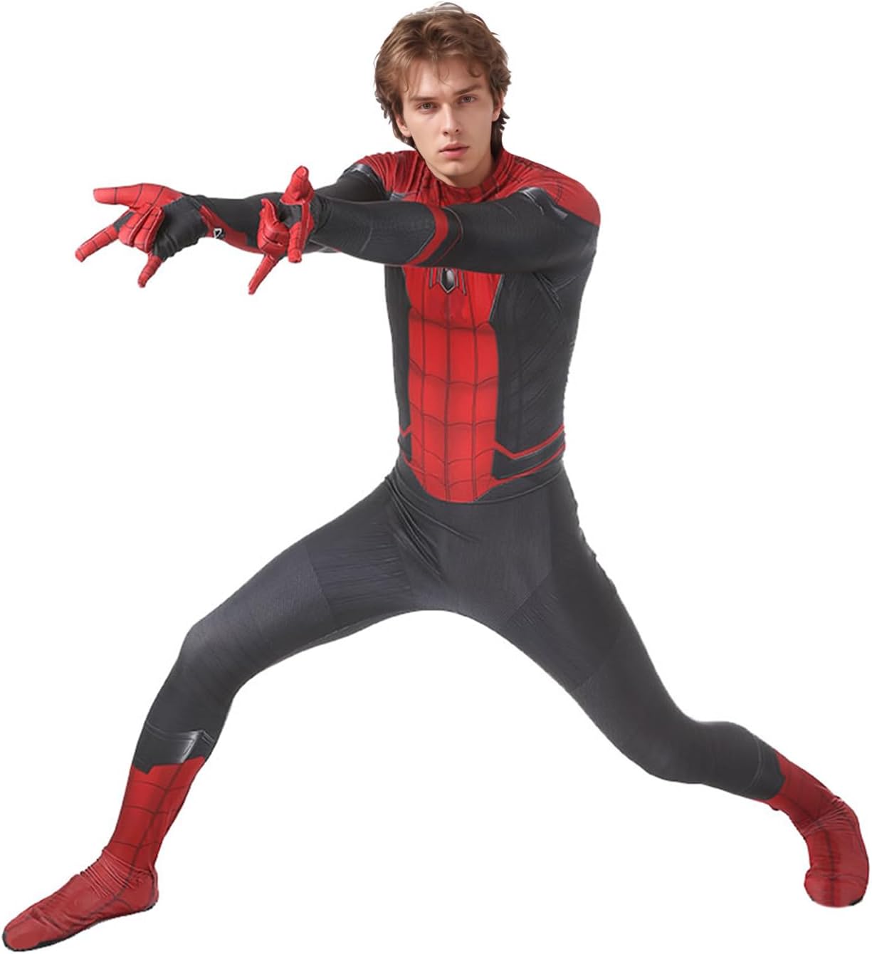 Adults Superhero Costume with A Mask Full-body Elastic Bodysuit Sets Halloween Cosplay Jumpsuit