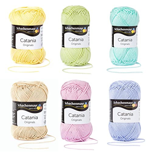 Schachenmayr Catania, Set pastell mix 2 Fils À Tricoter