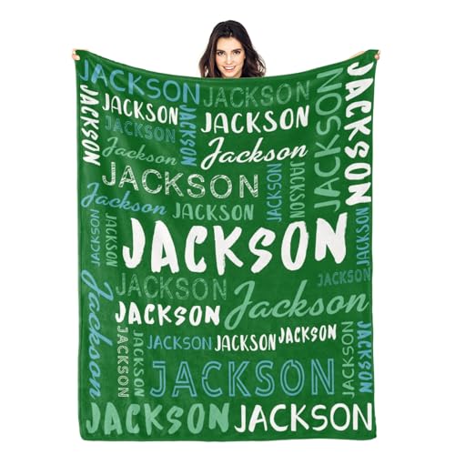 Personalized Name Blanket Customized Baby Blankets for Girls Boys Adults Monogrammed Blankets and Throws Christmas Birthday Mothers Fathers Valentines Day Gift