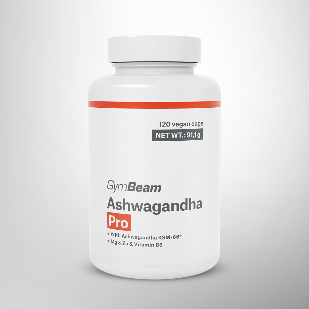 GymBeam Ashwagandha Pro in Capsule, Estratto Vegetale di Ginseng Indiano, Adattogeno per la Salute Mentale e il Sonno, con Magnesio, Zinco e Vitamina B6, Ricco di Withanolidi e KSM-66