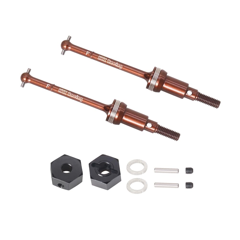 KYX Racing Hard Steel Front CVD Drive Shaft with Hex Upgrades Parts Accessories for 1/14 RC Car ARRMA Grom Mega