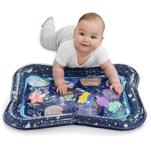 Image of The Peanutshell Tummy Time Water Play Mat Girls or Boys - High Contrast Sensory Developmental Toy, Newborn & Infant Baby Toys 0-6 Months, Unisex New Born Baby Essentials Must Haves - Space