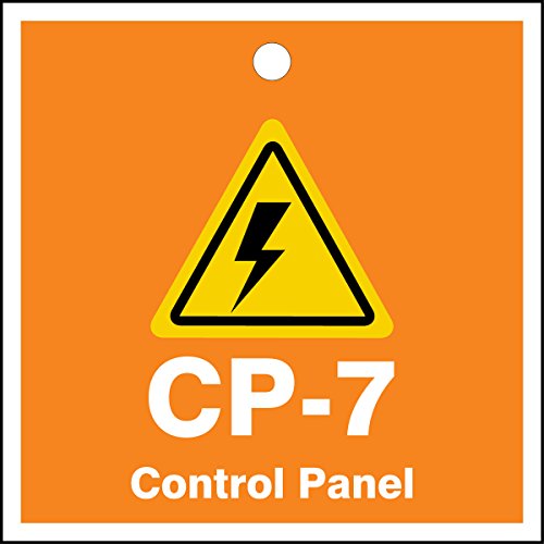 Panneau de contrôle CP-7 Accuform TDK207VPM en plastique orange, lot de 5