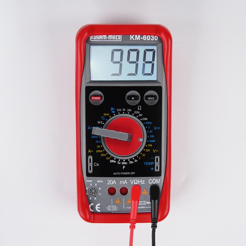 KUSAM-MECO 3½ Digit,2000 Counts Large Display Digital Multimeter With Terminal Blocking System KM 6030|21 Functions and 32 Ranges|Easy To Operate| 1 Year Warranty (B0CD79R39J) Amazon Price History, Amazon Price Tracker