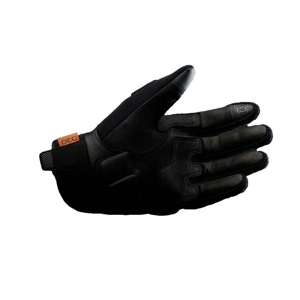 Furygan Jet D3O Evo - Gants Moto et Scooter Homme Été Homologués CE - Paume 100% Cuir - Textile Respirant - Tactile, Protection D3O