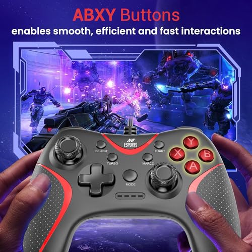 Ant Esports GPL200 Wired Gaming Controller Game Controller Joystick with Dual-Vibration Turbo and Trigger Buttons for Windows PC/ PS3/ Android TV... - Image 4