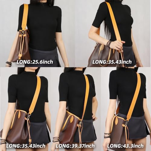 Image of DGAZ Vachetta Leather Crossbody Strap for Neverfullbag with Gift Box, Handmade DIY purse strap