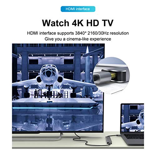 gazechimp Tipo C Para HDMI USB 3.0 Conversor De Adaptador SD/TF Card Reader 6 Em 1 Para MacBook Pro